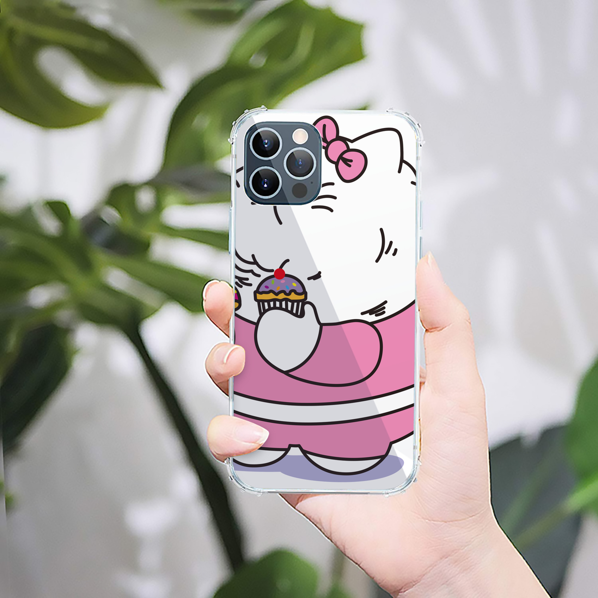 （画像用） Hello Kitty ハローキティ 【iPhone 12シリーズ対応】透明スマホケース（クリアソフトケース）